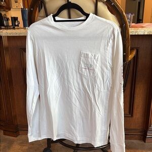 Vineyard Vines White Long Sleeve Cotton Tee